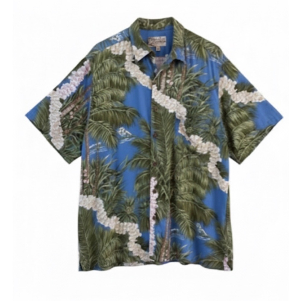 Go Barefoot Archive Collection Hawaiian Aloha Shirt Large Tropical Print EUC!